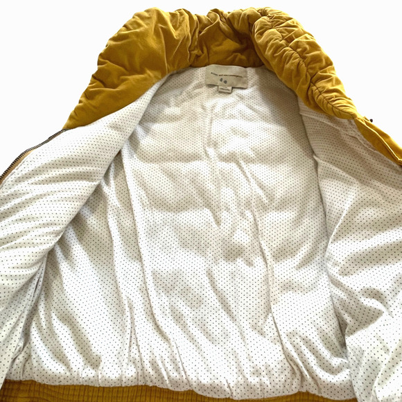 PILCRO AND THE LETTERPRESS Size Medium Mustard Yellow Corduroy Snap Puffer Vest - Picture 2 of 8